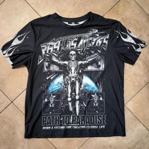 369 Los Angeles “Path to Paradise” Graphic Long Sleeve Cut-Off Tee Size XL